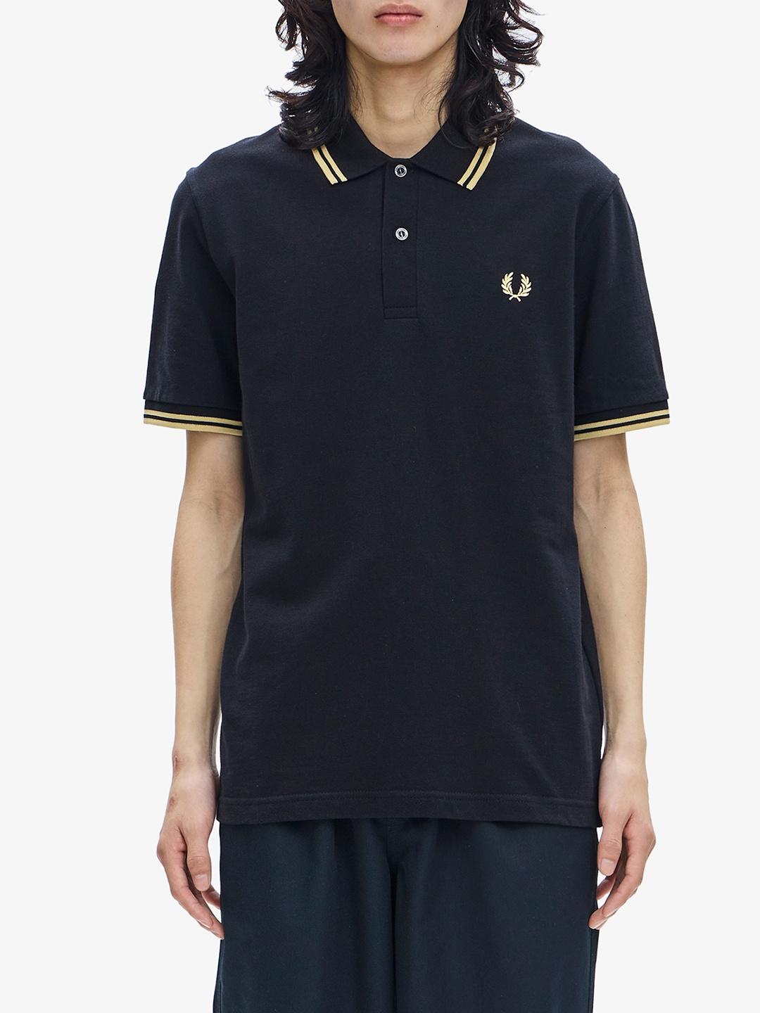 

Fred Perry Polo Collar Short Sleeves Cotton Regular Fit T-shirt, Black