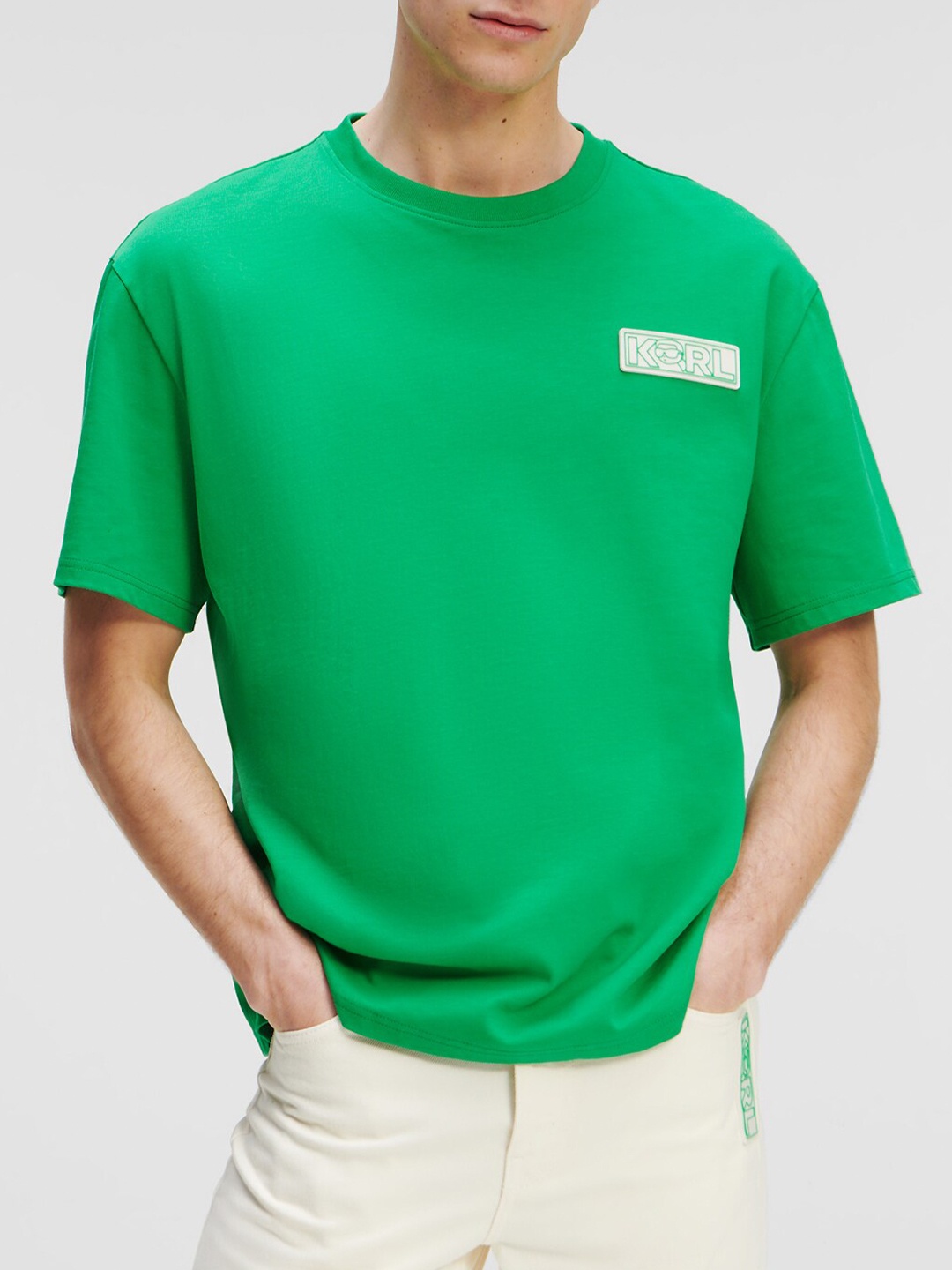 

Karl Lagerfeld Organic Cotton Oversized T-shirt, Green