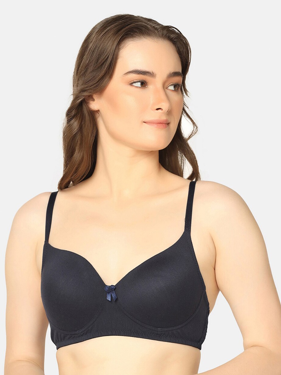 

Curvy Love Medium Coverage Lightly Padded With All Day Comfort, Navy blue