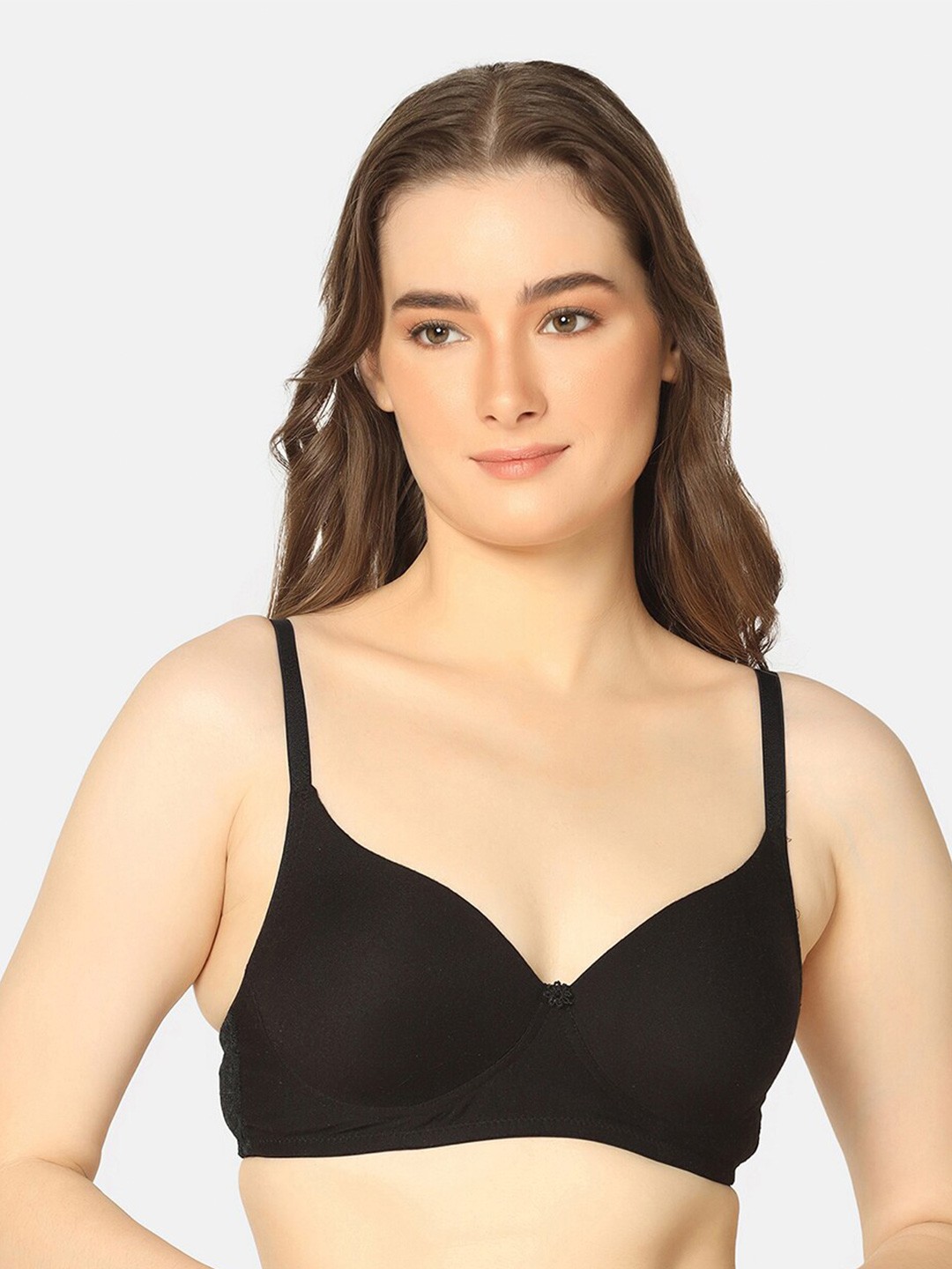 

Curvy Love Medium Coverage Lightly Padded Bra Woth All Day Comfort, Black