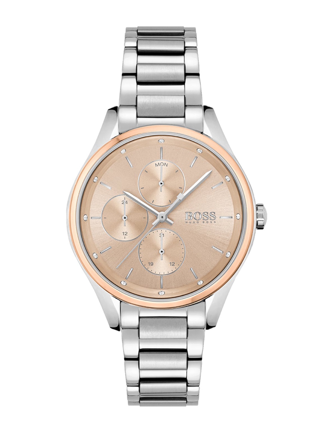 

BOSS Women Bracelet Style Straps Analogue Multifunction Watch 01502604, Rose gold