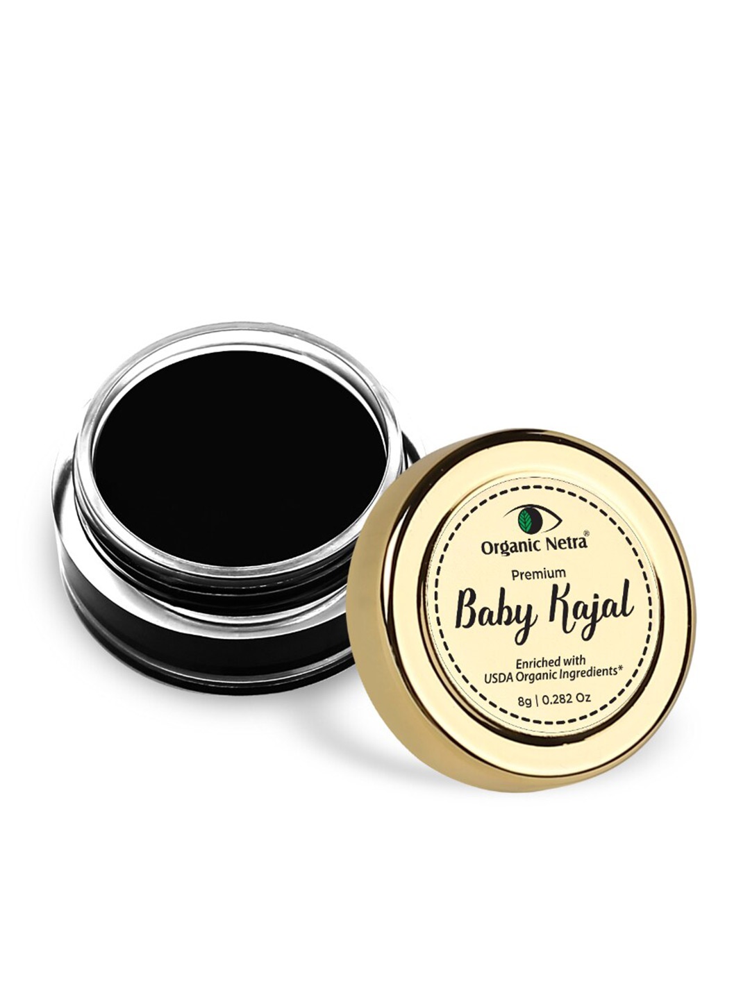 

Organic Netra Premium Baby Kajal with USDA Orgnic Ingredients 8g - Pure Black