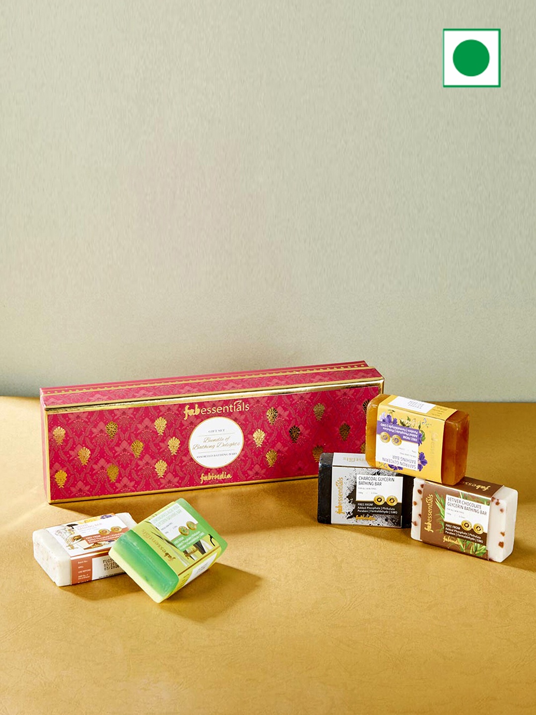 

Fabindia Bundle of Bathing Delights Assorted Bathing Bars Gift Set - 500 gm, Multi