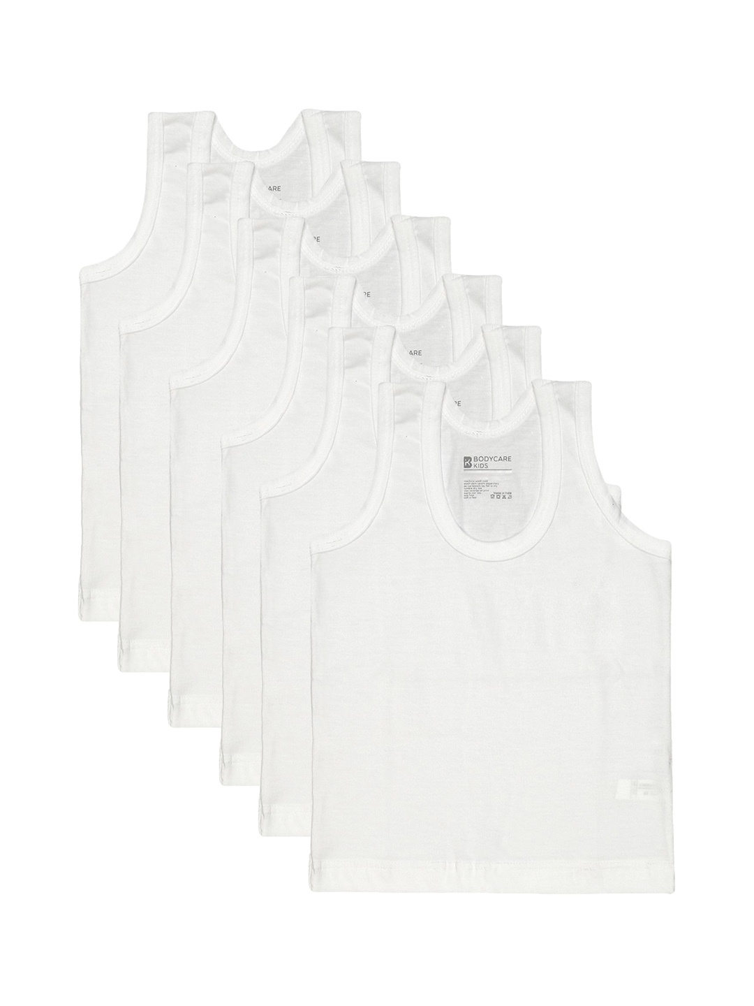 

Bodycare Infant Boys Pack Of 6 Cotton Innerwear Under Vests, White