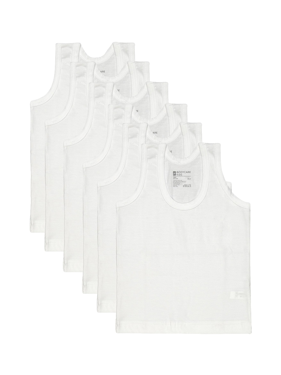 

Bodycare Infant Boys Pack Of 6 Cotton Innerwear Vests, White