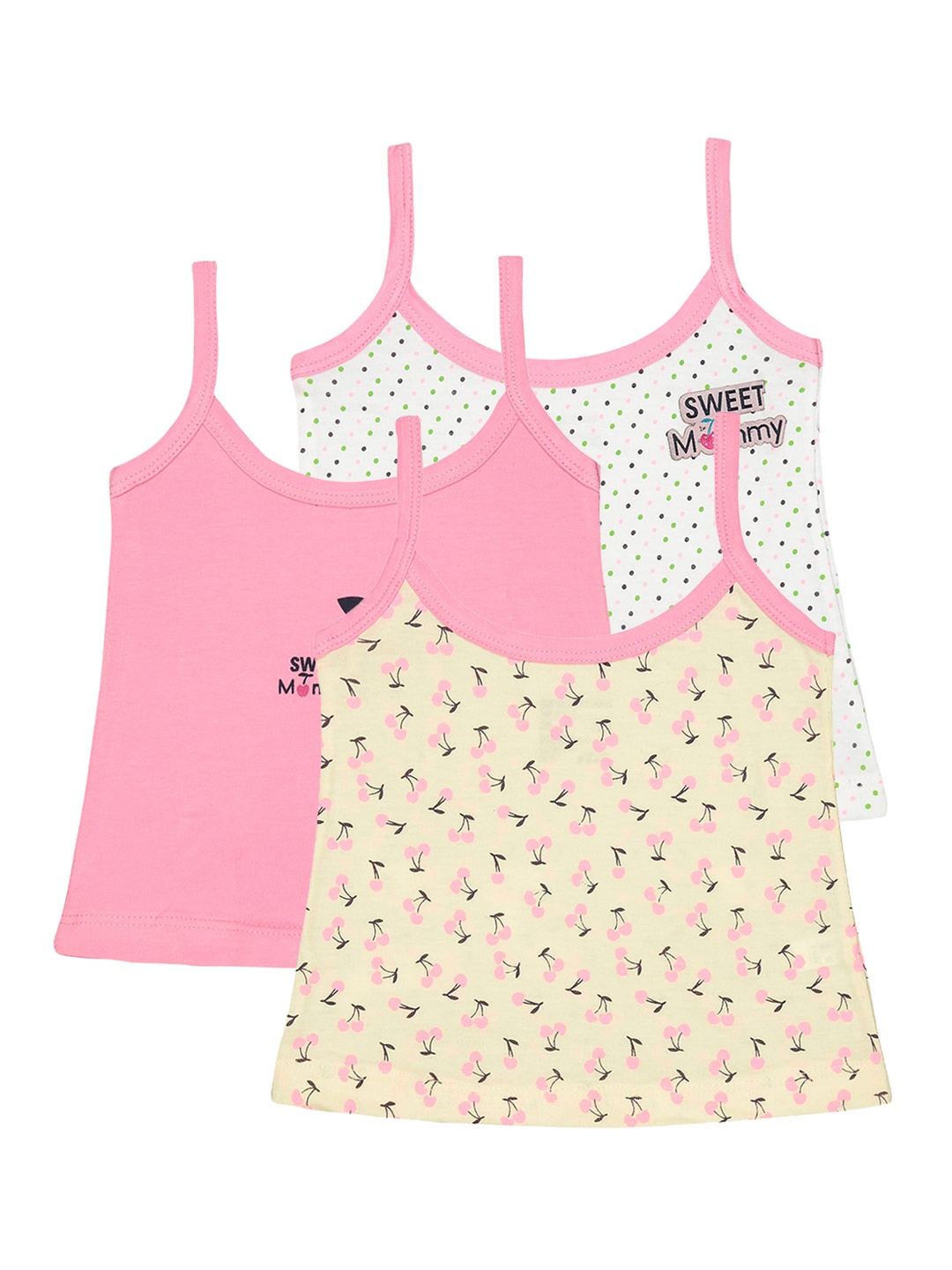 

Bodycare Infant Girls Pack of 3 Assorted Cotton Innerwear Vests