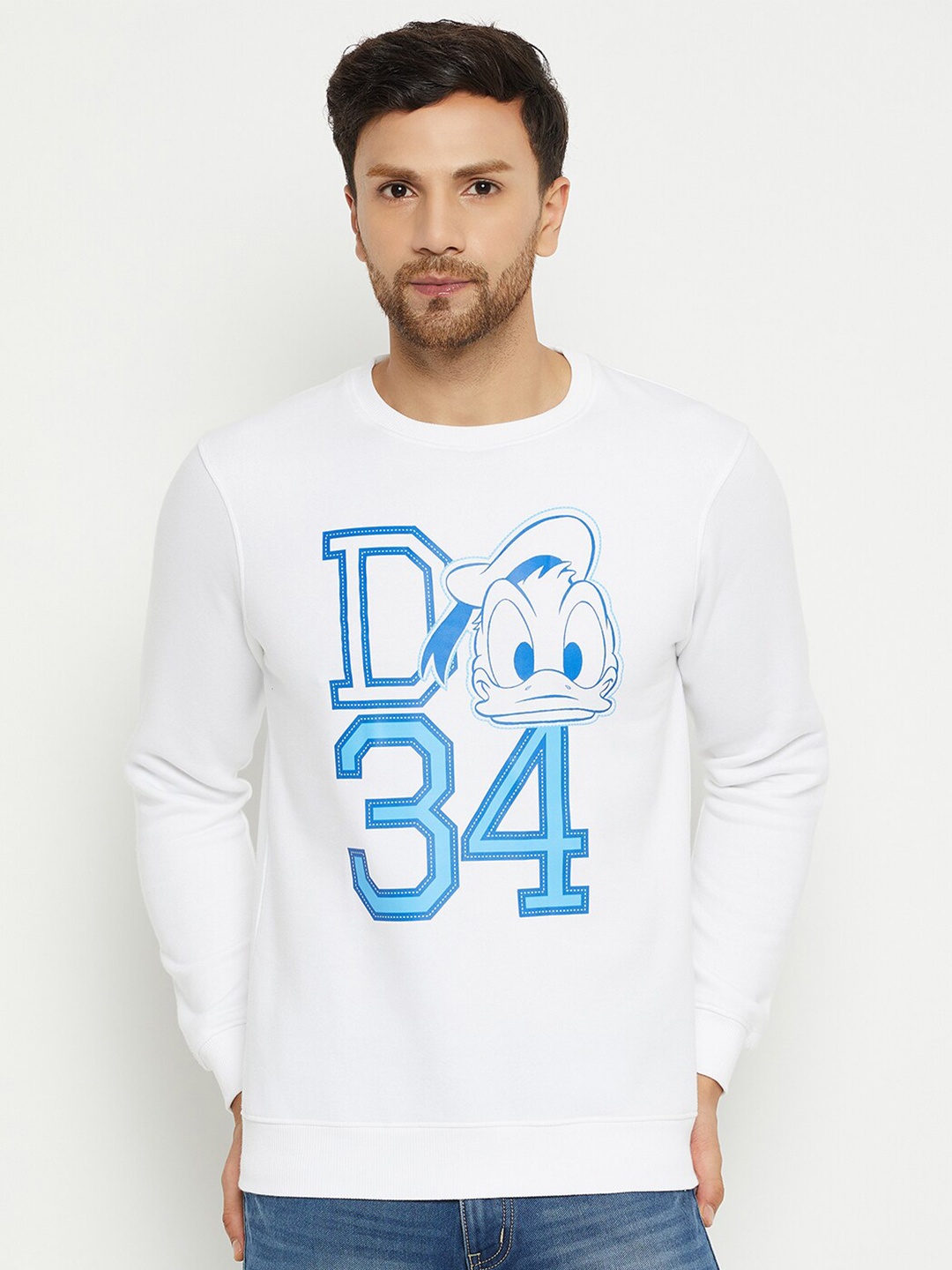 

Wear Your Mind Donald Duck Printed Pullover, White
