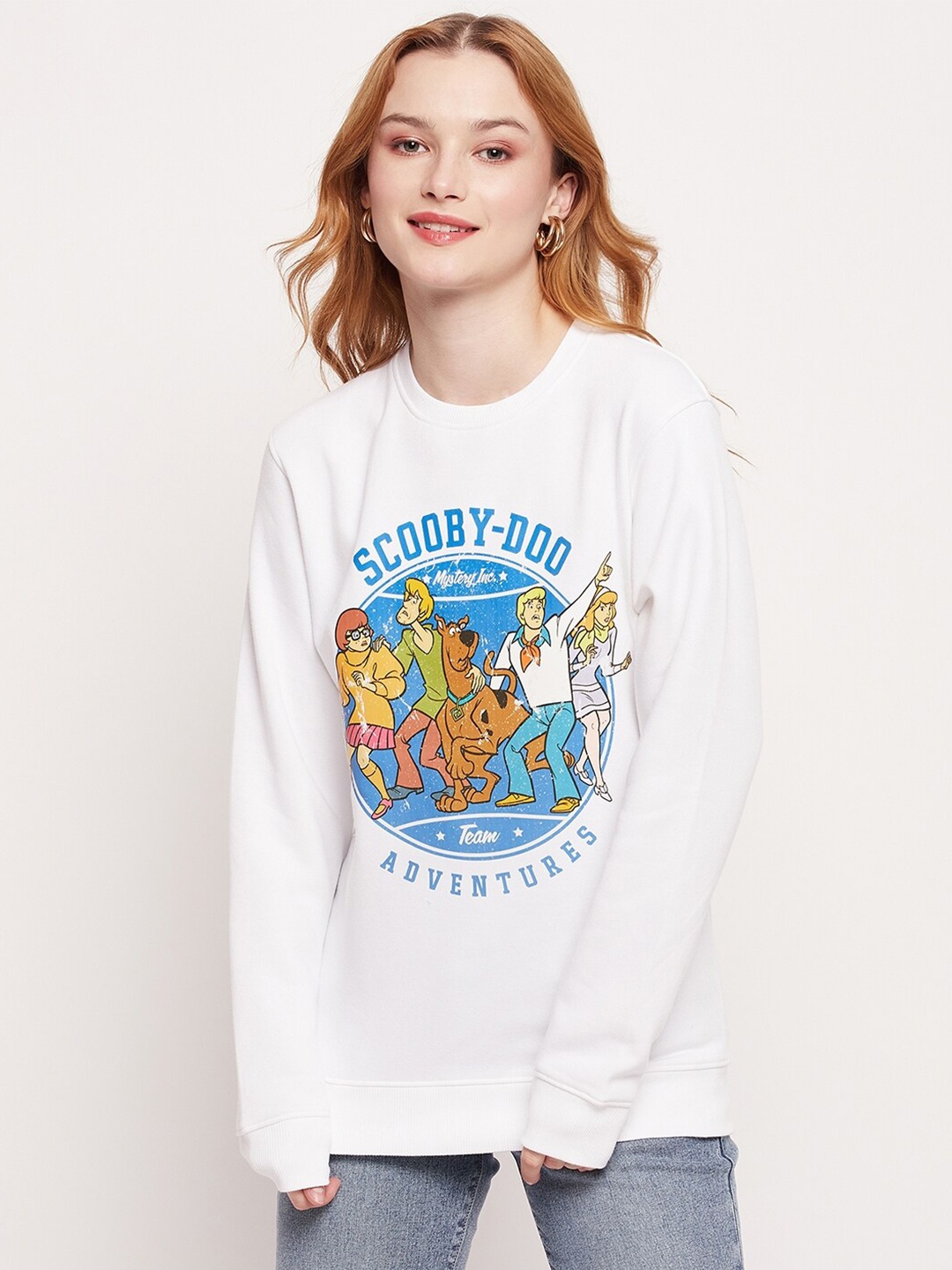 

Wear Your Mind Scooby-Doo Printed Pullover, White