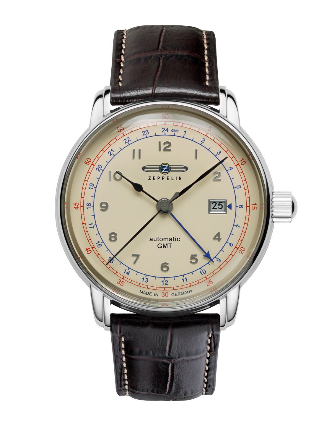 

ZEPPELIN Men Printed Dial And Leather Straps Analogue Automatic Motion Powered Watch 76685, Beige