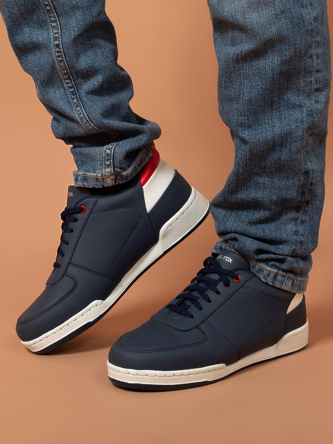 

Big Fox Men Perforations Lightweight Comfort Insole Sneakers, Navy blue