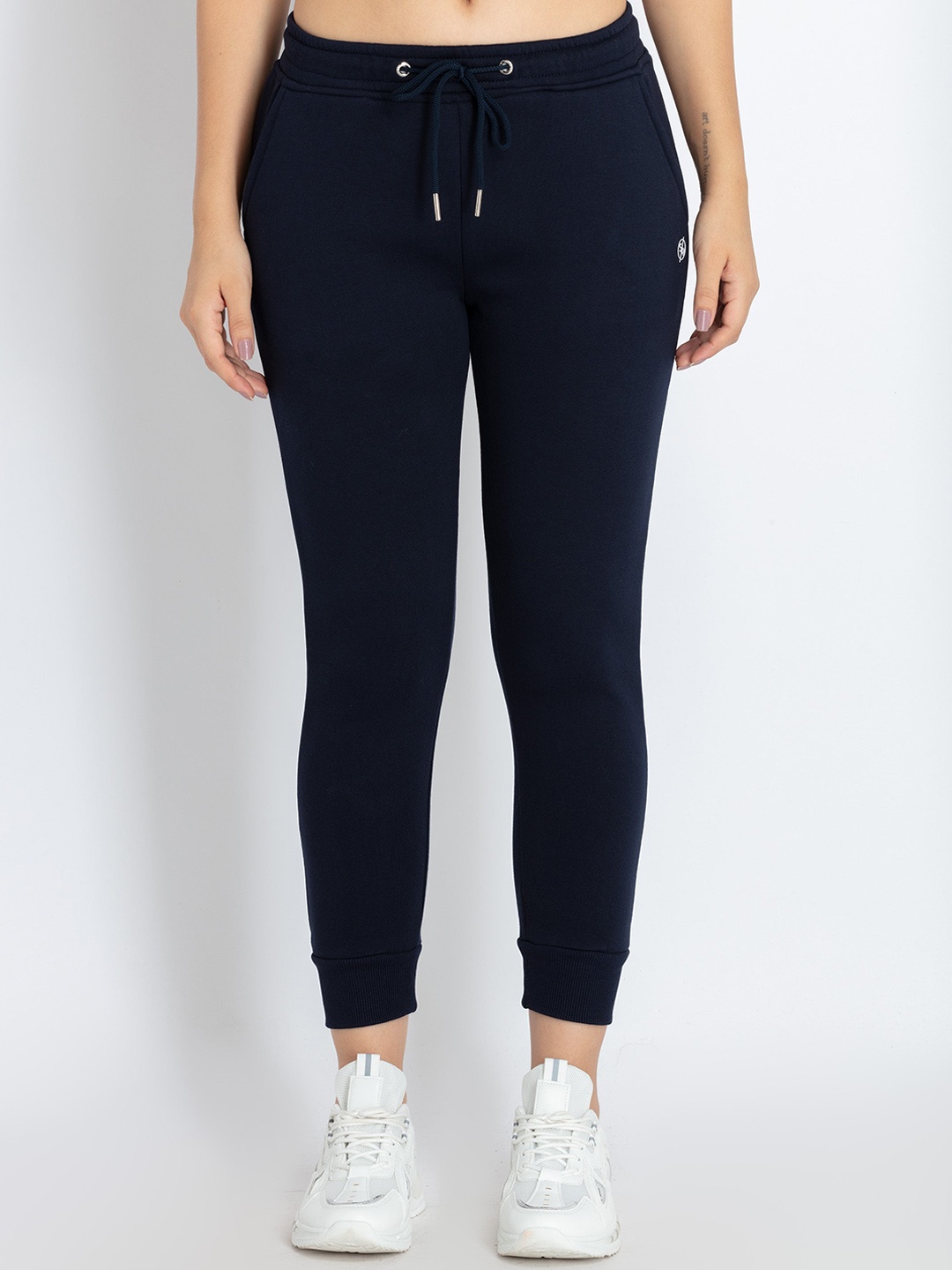 

Status Quo Women Mid-Rise Joggers, Navy blue