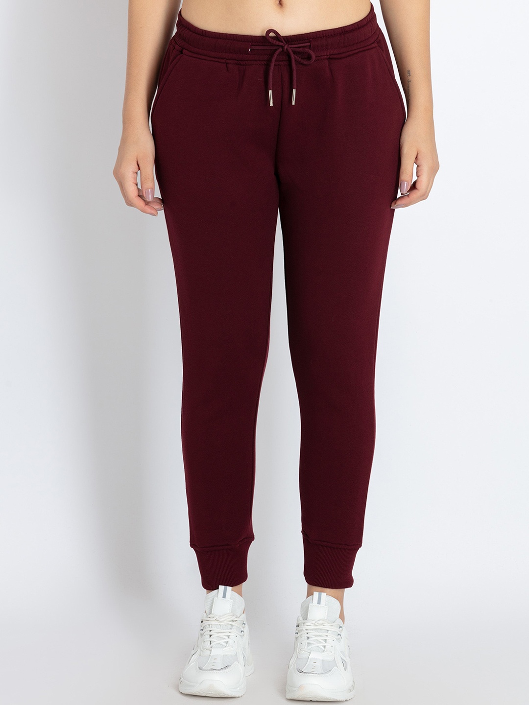 

Status Quo Women Mid-Rise Joggers, Maroon