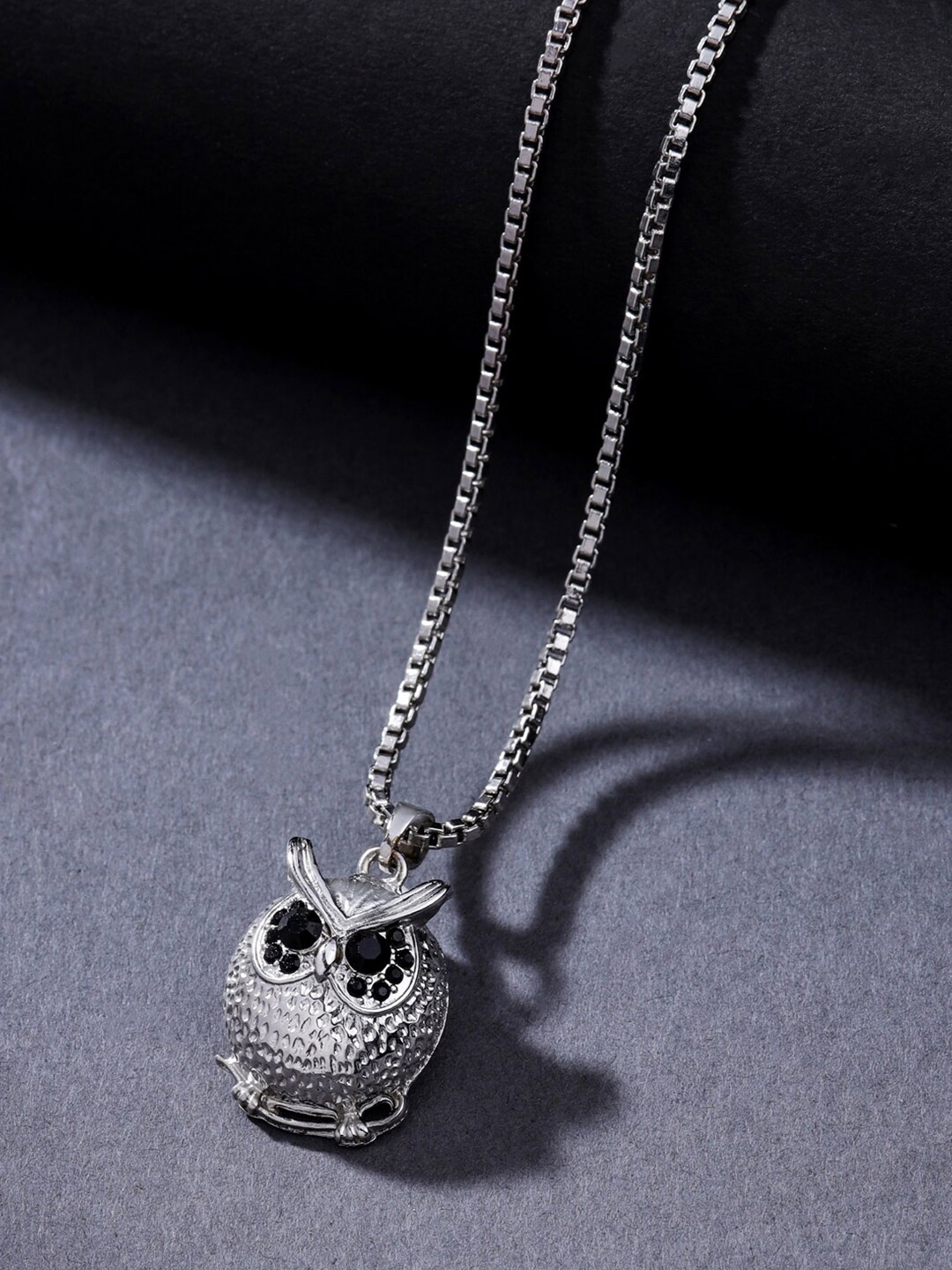 

VIRAASI Silver Plated Owl Pendant with Chain