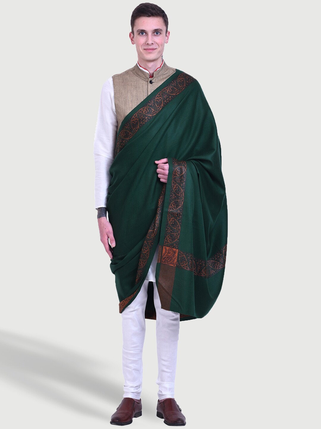 

SWI Stylish Pure Wool Shawl, Green