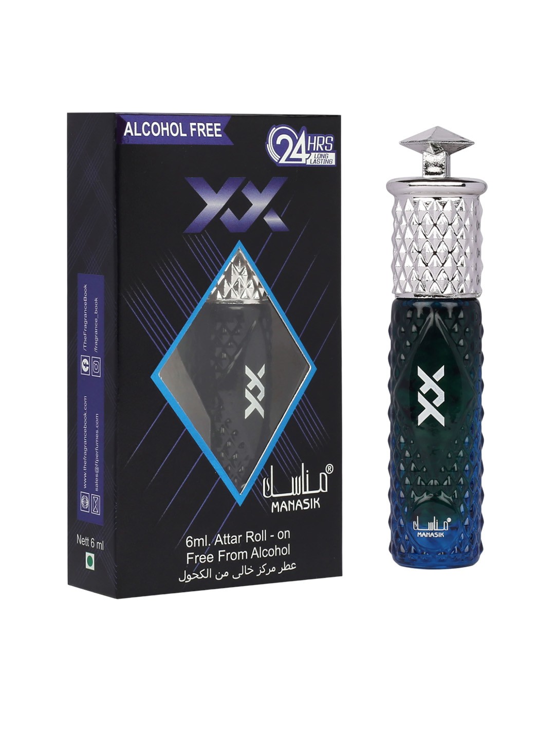 

MANASIK XX Premium Long Lasting Roll on Attar 6ml, Coral