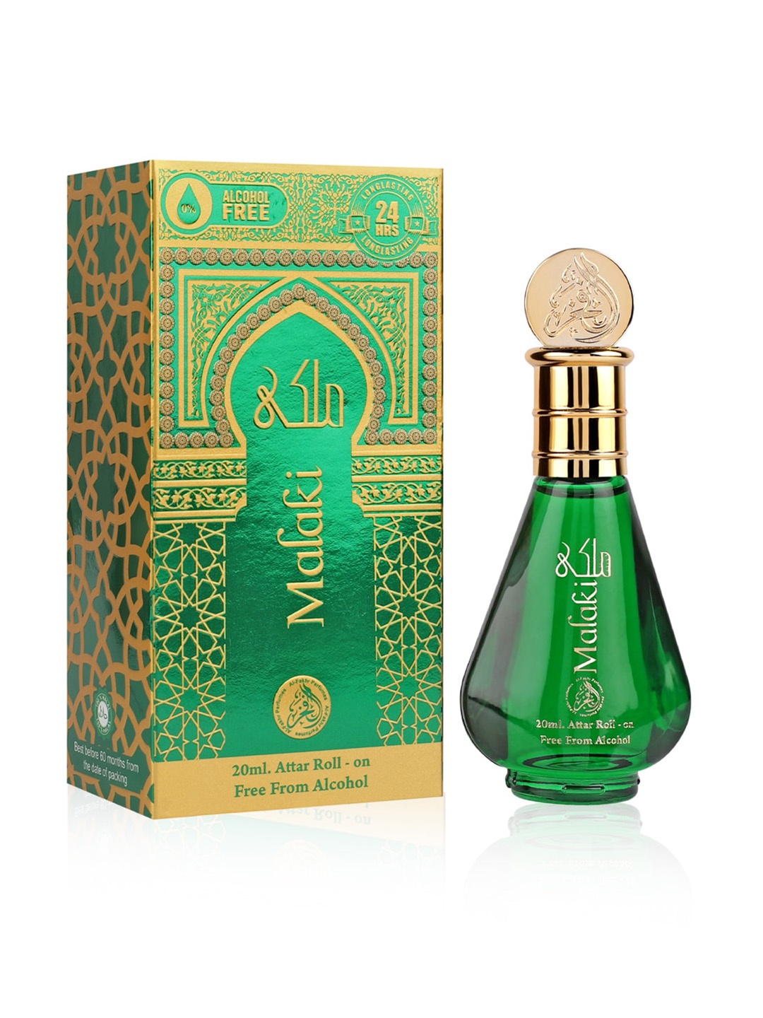 

Al-Fakhr Perfumes Men Malaki Premium Attar 20ml, Green