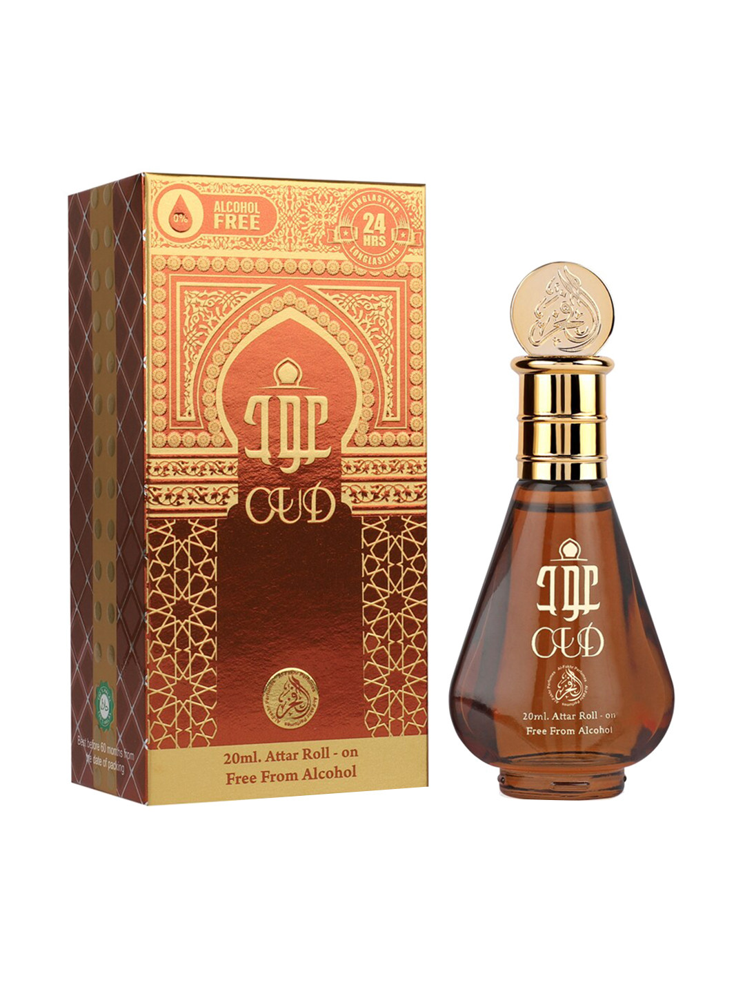 

Al-Fakhr Perfumes Men Premium Oud Long Lasting Roll On Attar 20ml, Brown