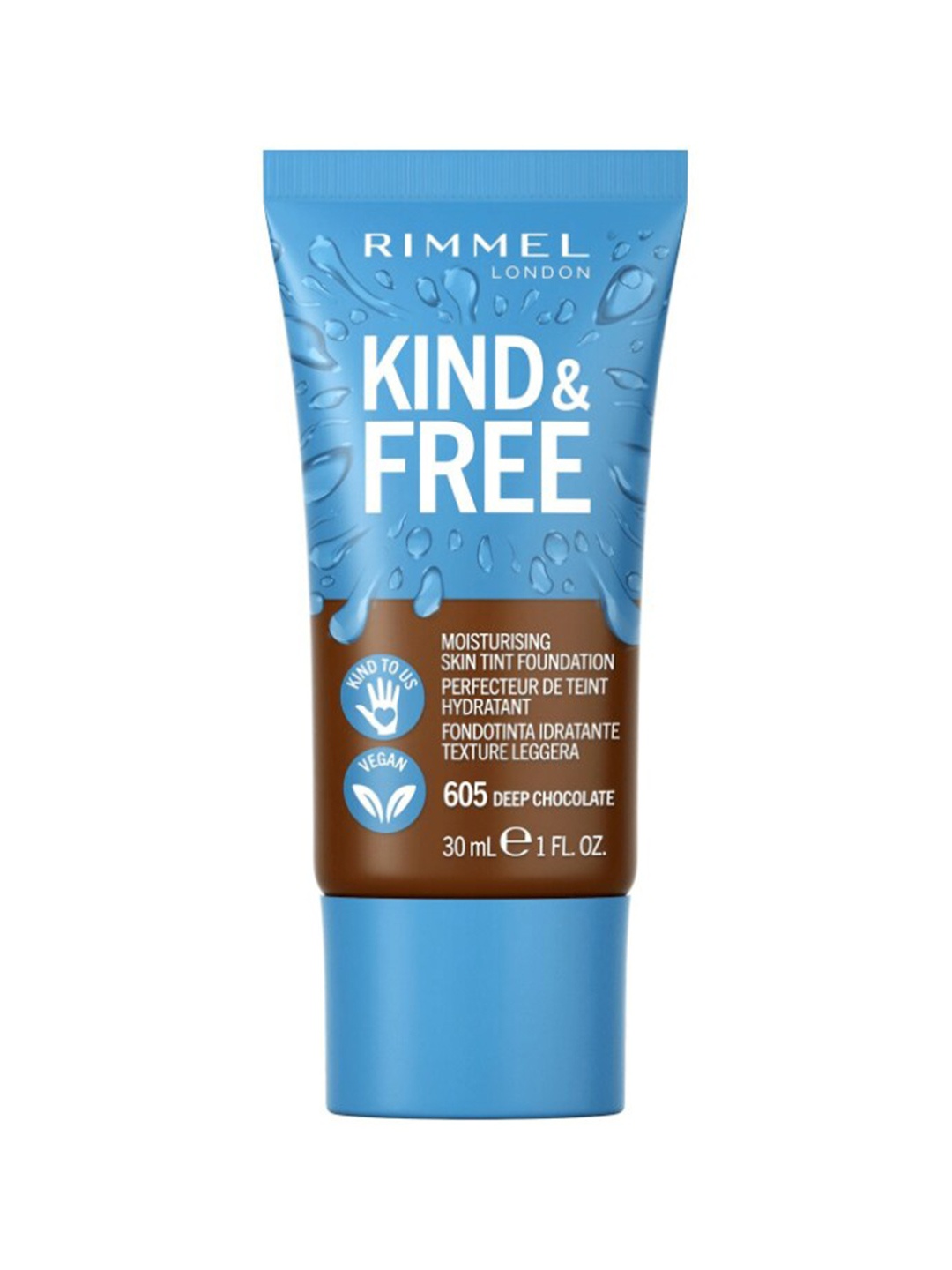 

Rimmel London Kind & Free Moisturizing Skin Tint Foundation 30ml, Brown