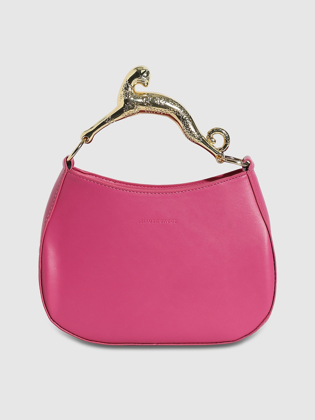 

HAUTE SAUCE by Campus Sutra Jaguar Handheld Bag, Pink
