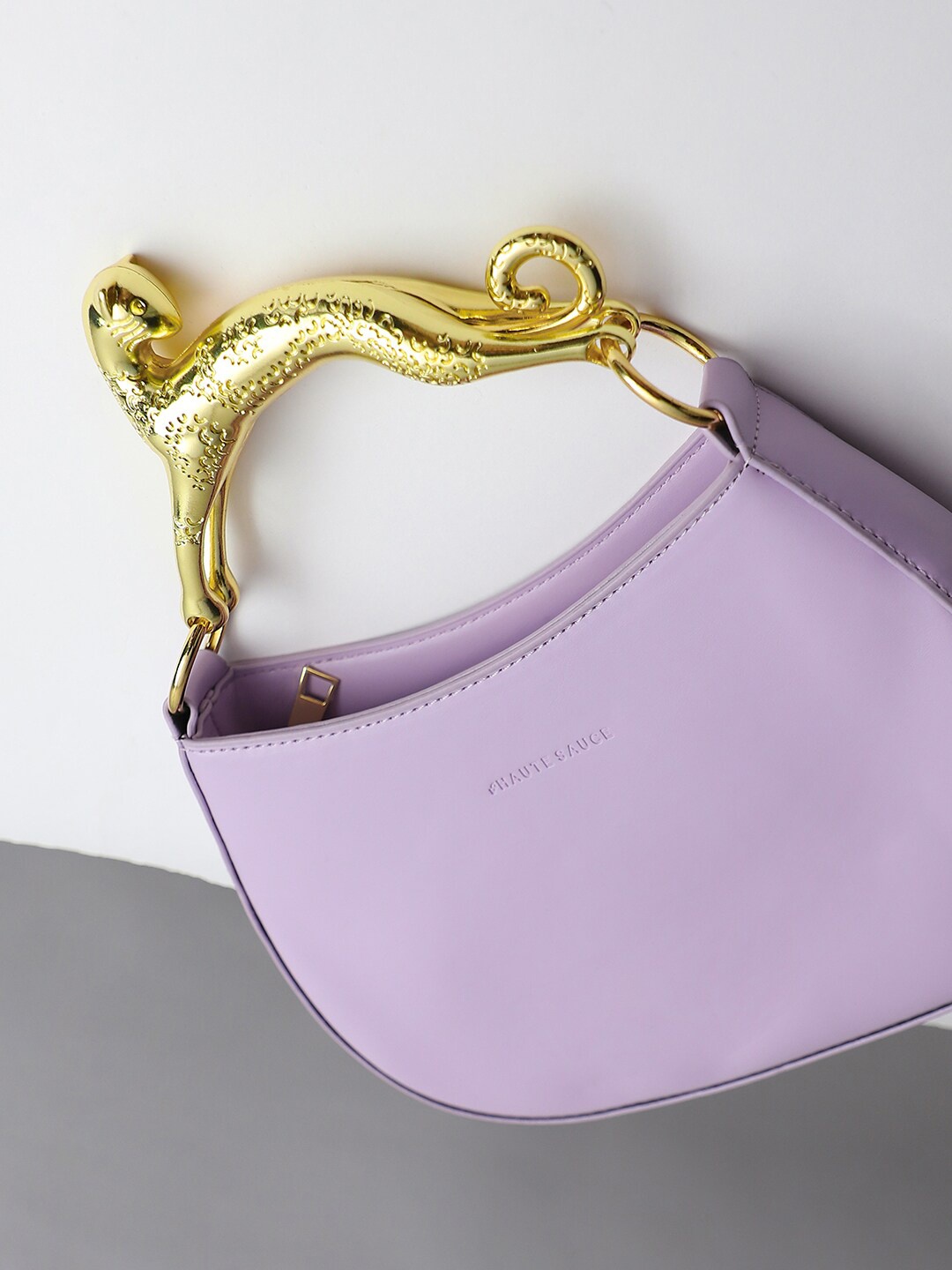 

HAUTE SAUCE by Campus Sutra Structured Handheld Bag, Purple