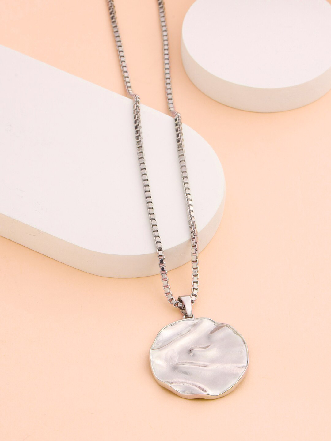 

VIRAASI Rhodium-Plated Coin Pendant Chain, Silver