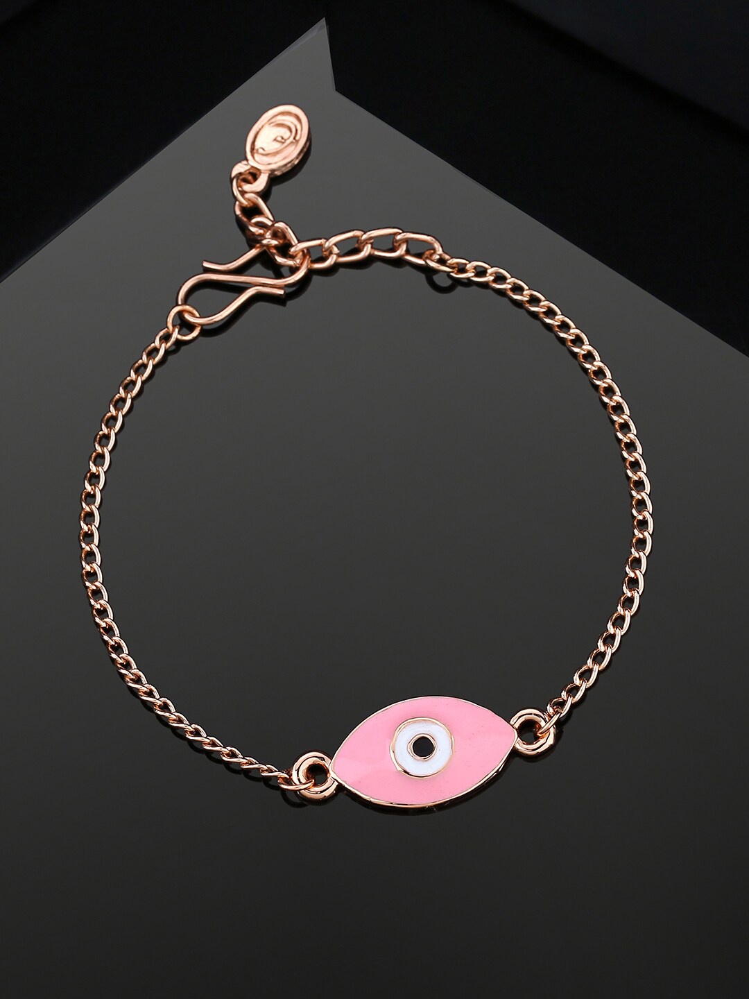 

Estele Unisex Enamelled Rose Gold-Plated Link Bracelet