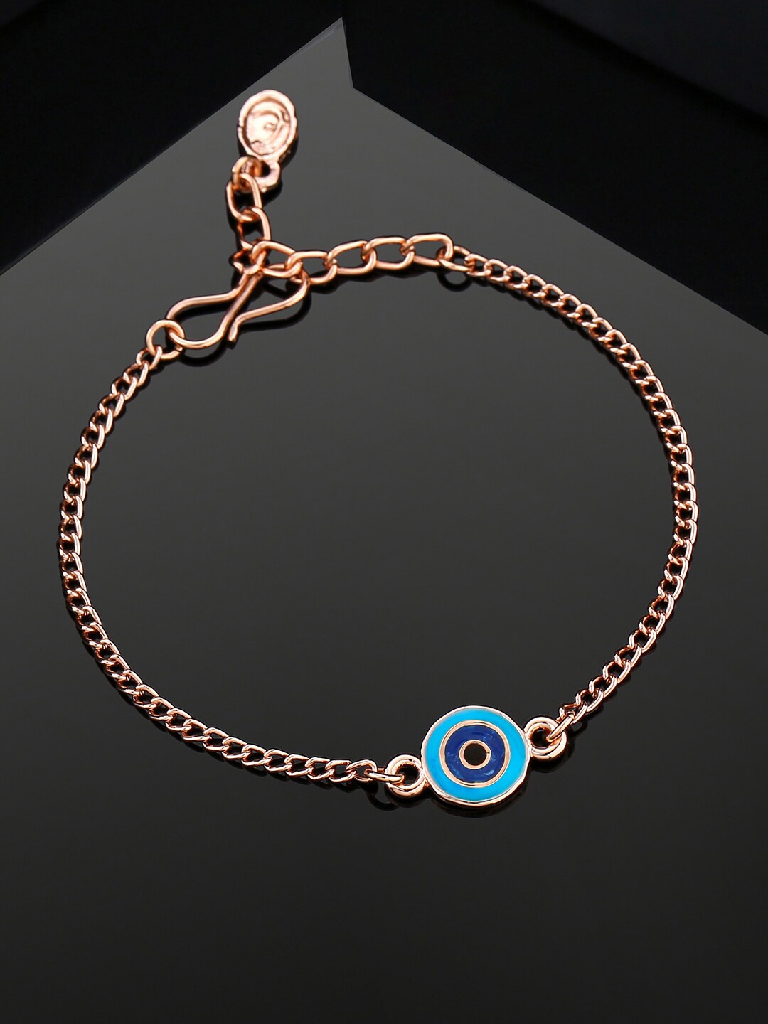 

Estele Unisex Enamelled Rose Gold-Plated Charm Bracelet