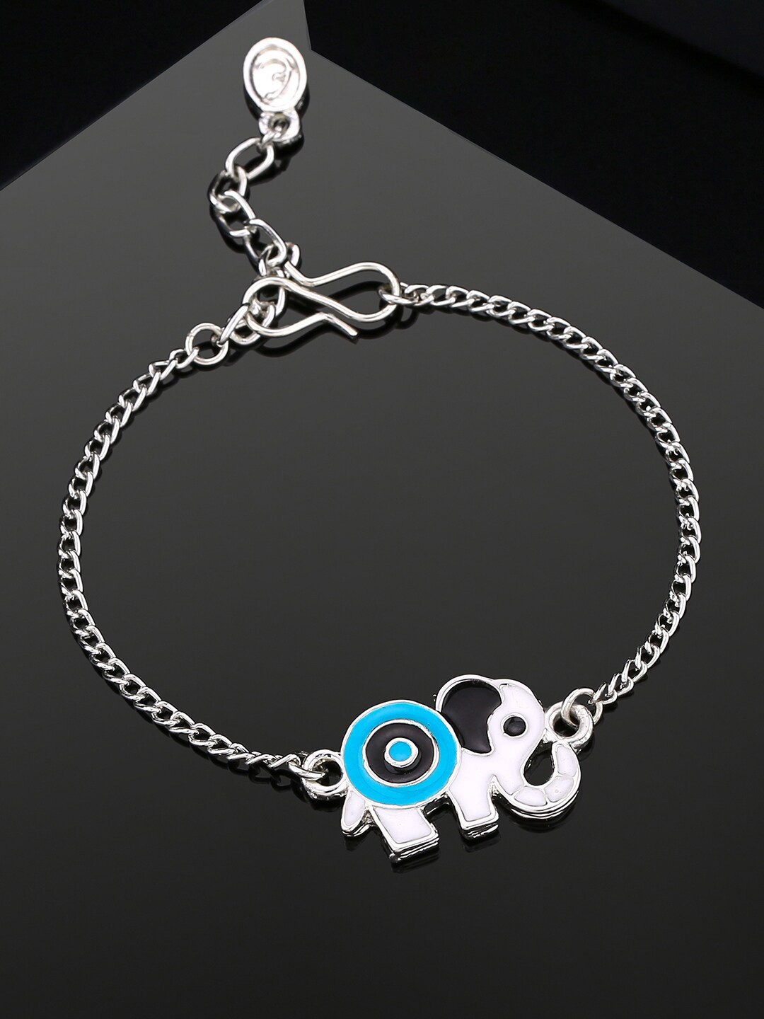 

Estele Unisex Rhodium-Plated Link Bracelet, Silver