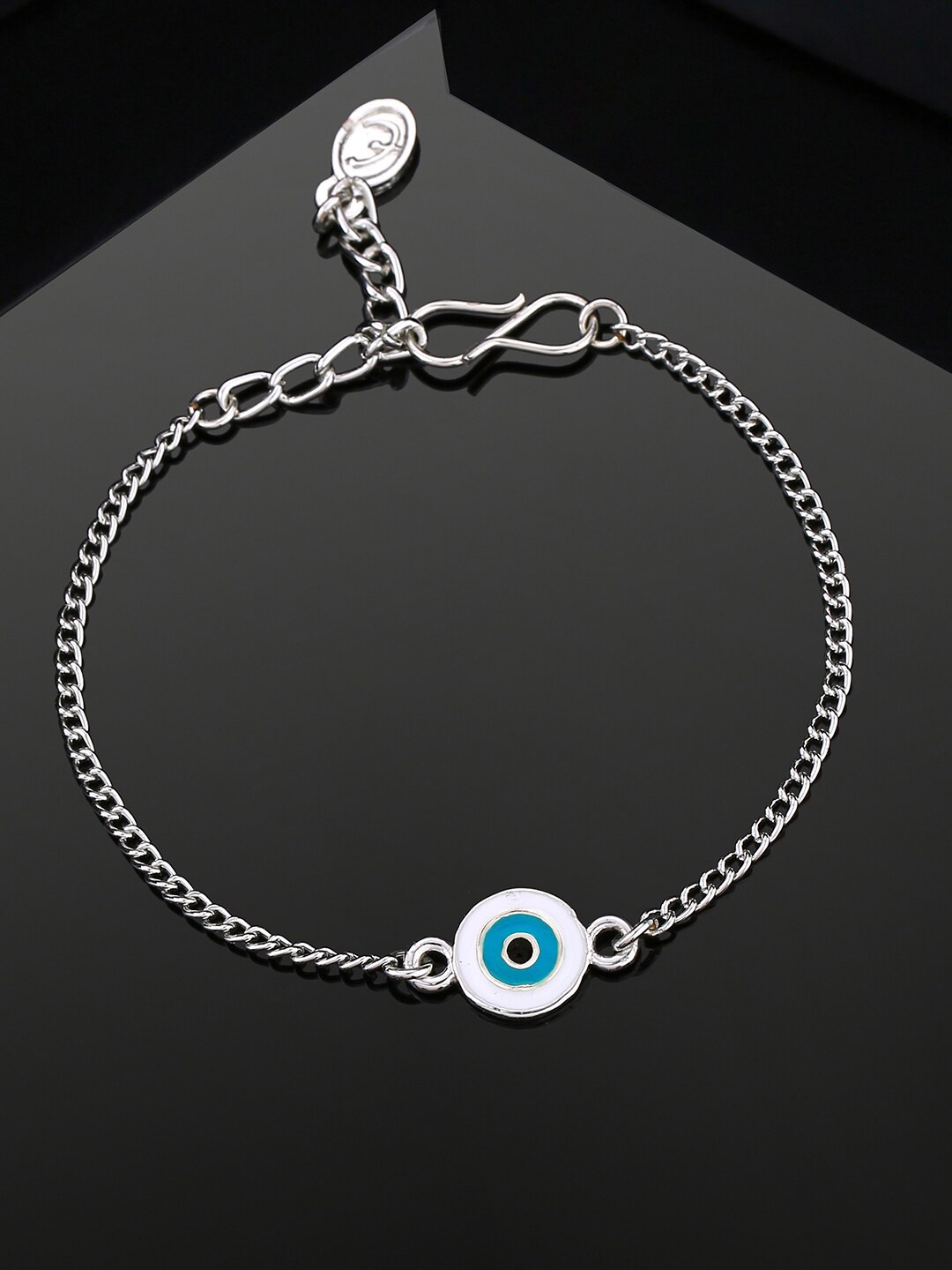 

Estele Unisex Rhodium-Plated Link Bracelet, Silver