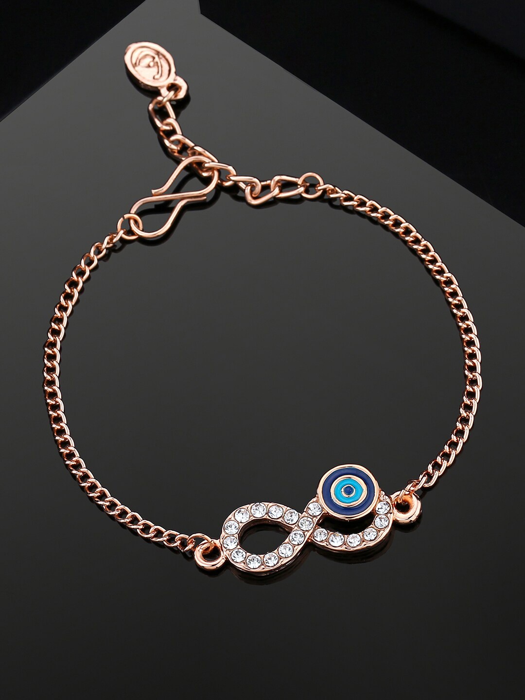 

Estele Unisex Crystals Gold-Plated Link Bracelet