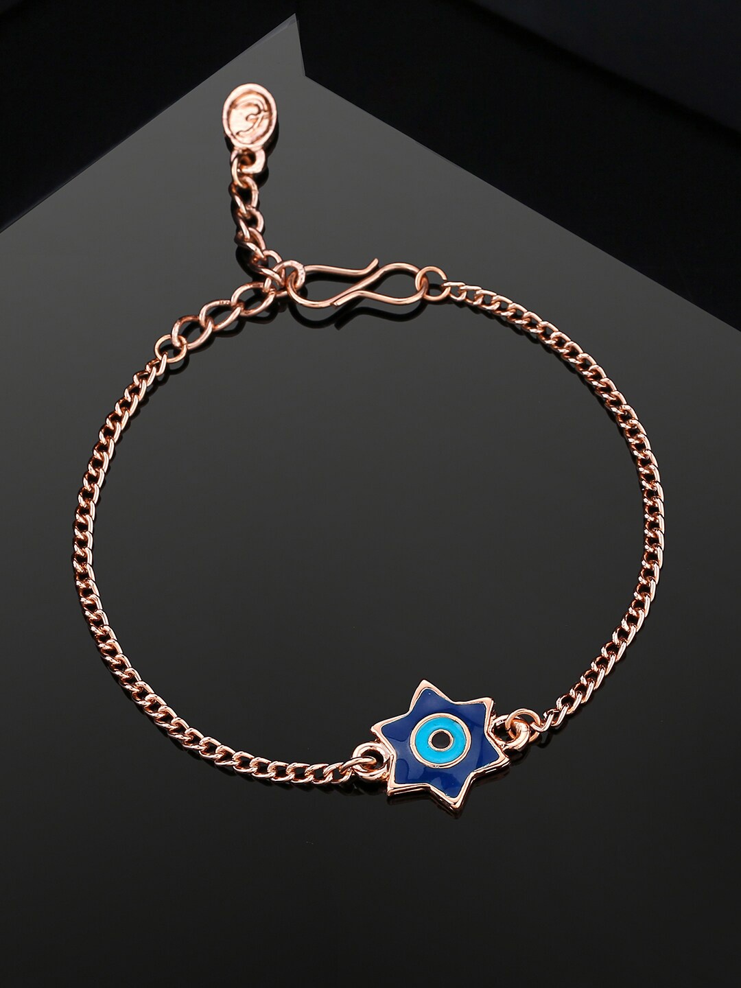 

Estele Unisex Enamelled Rose Gold-Plated Charm Bracelet