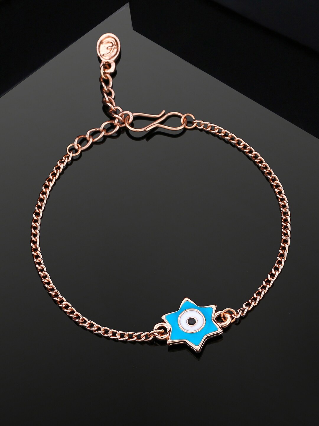 

Estele Unisex Enamelled Rose Gold-Plated Link Bracelet