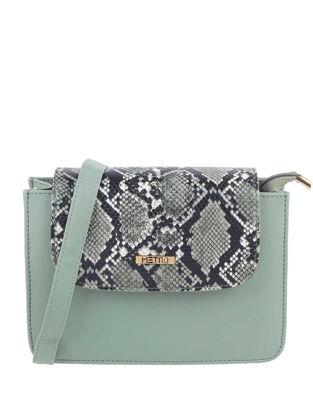 

Metro Animal Textured Structured Sling Bag, Green