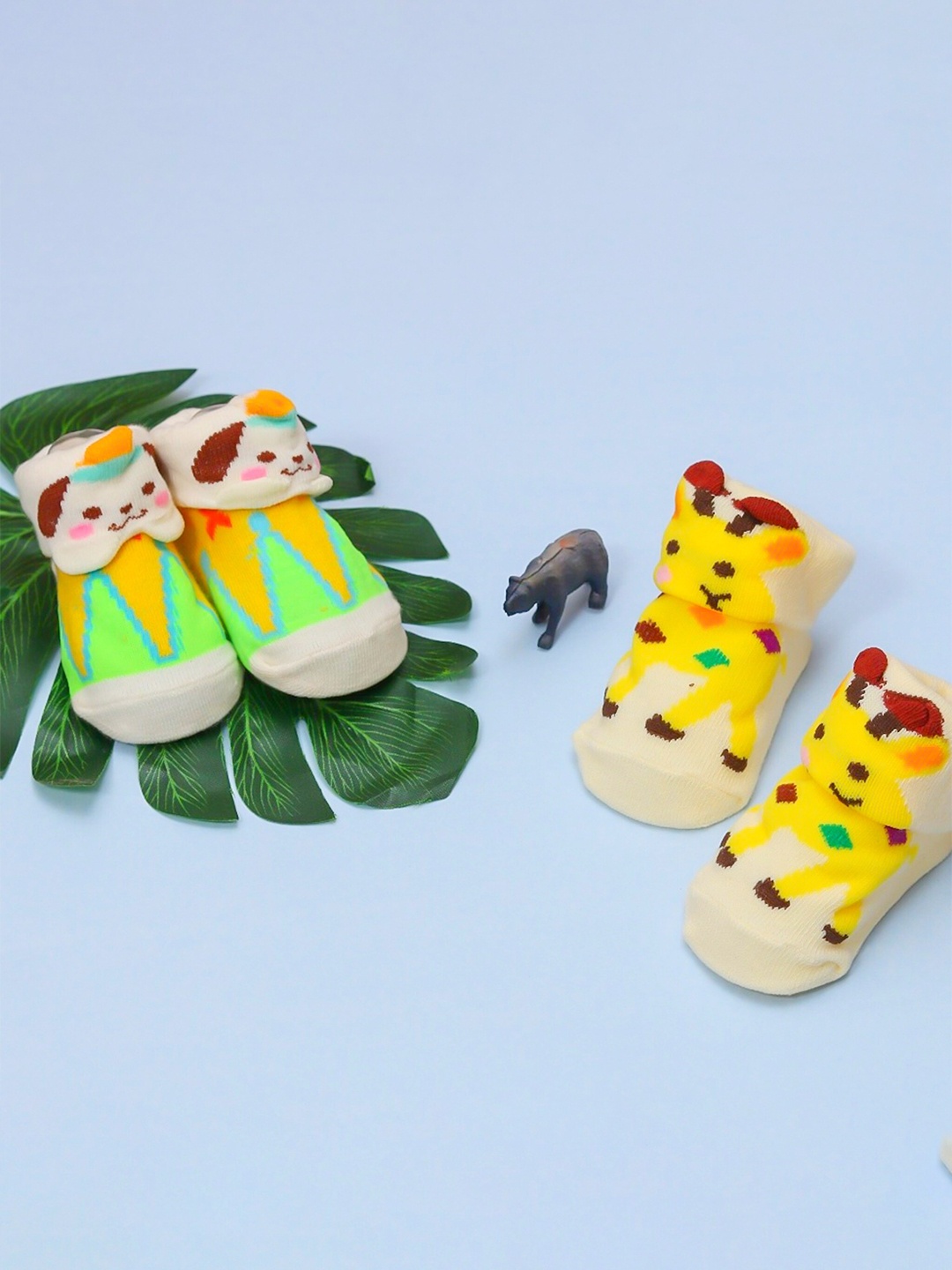 

Yellow Bee Infant Boys Pack Of 2 Patterned Ankle Length Cotton Socks