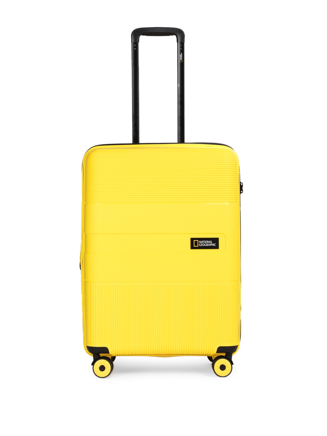 

National Geographic Unisex Solid 360-Degree Rotation Medium Trolley Bag - 67 cm, Yellow