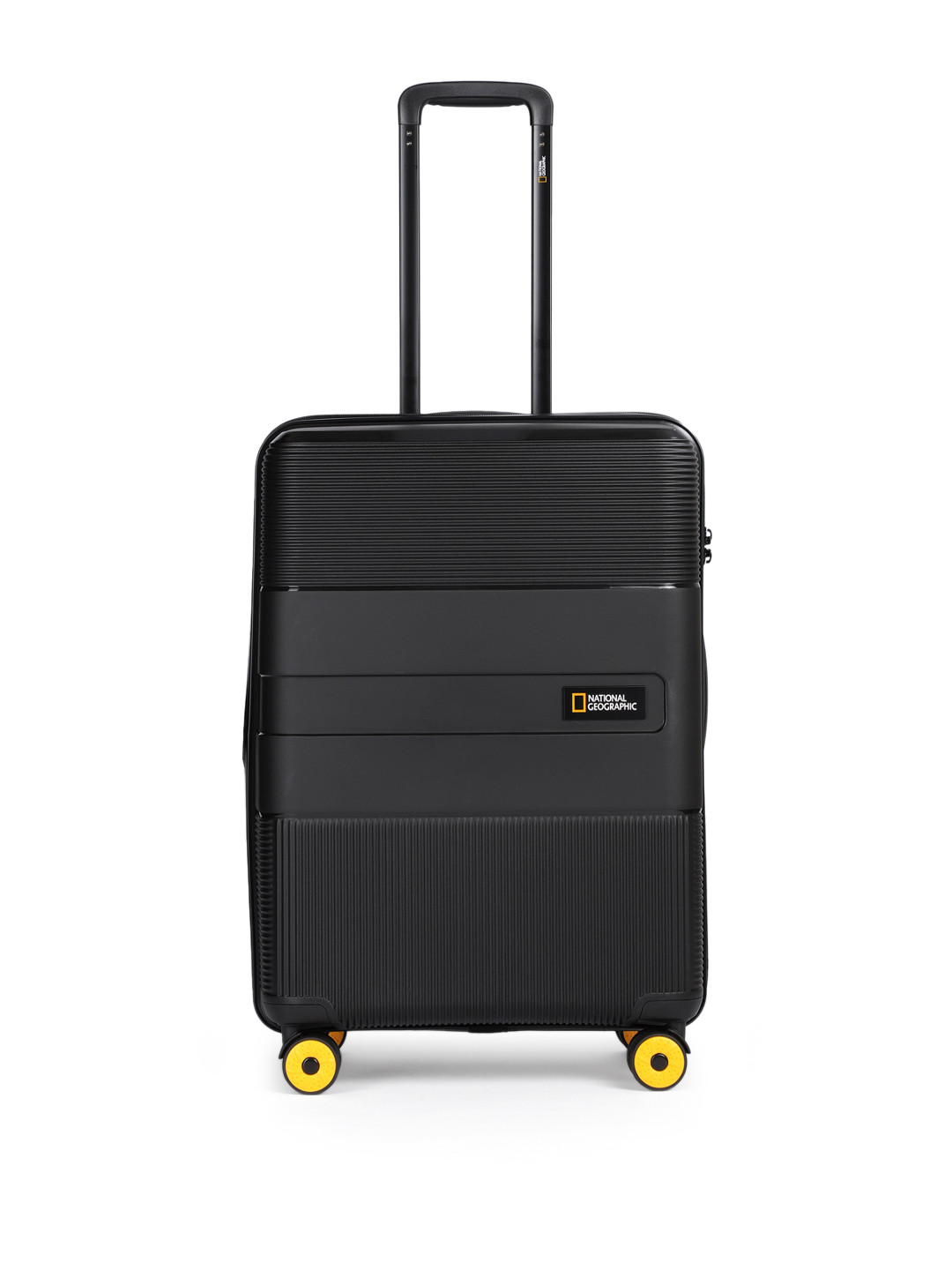 

National Geographic Unisex Solid 360-Degree Rotation Medium Trolley Bag - 67 cm, Black