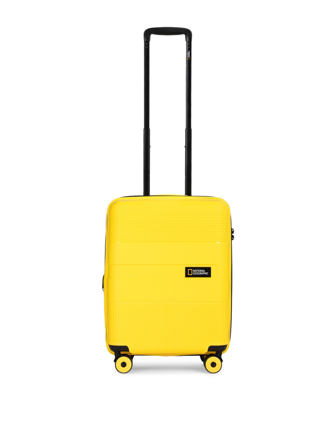 

National Geographic Unisex Solid 360-Degree Rotation Cabin Trolley Bag - 55 cm, Yellow