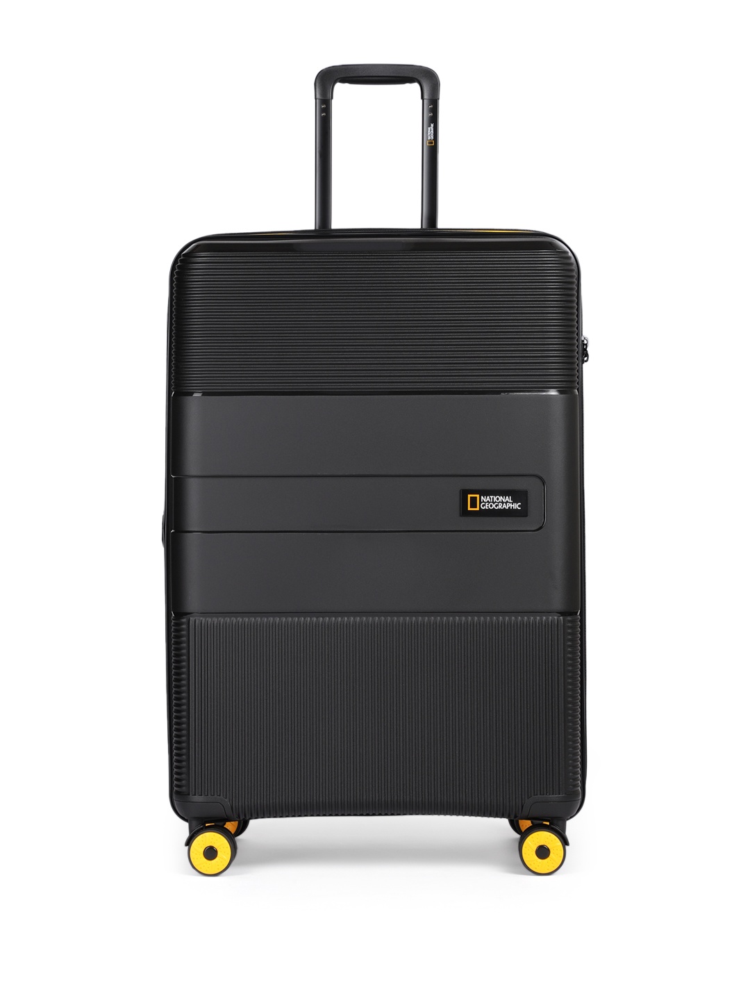 

National Geographic Unisex Solid 360-Degree Rotation Large Trolley Bag - 76.5 cm, Black