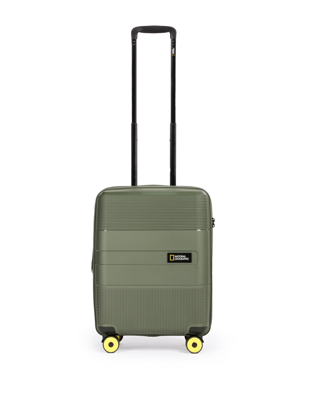 

National Geographic Unisex Solid 360-Degree Rotation Cabin Trolley Bag - 55 cm, Khaki