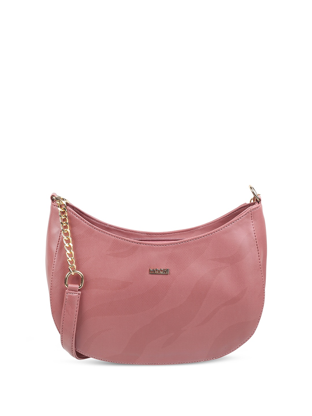 

Mochi Textured Structured Hobo Bag, Pink