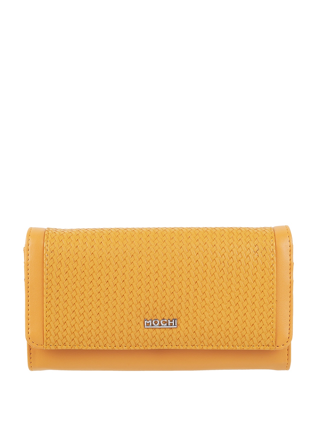 

Mochi Textured Two Fold Wallet, Yellow