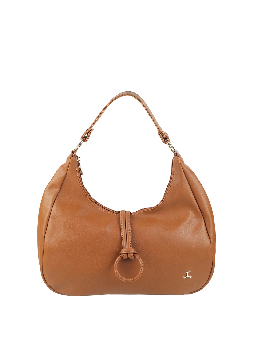 

Mochi Textured Structured Hobo Bag, Brown