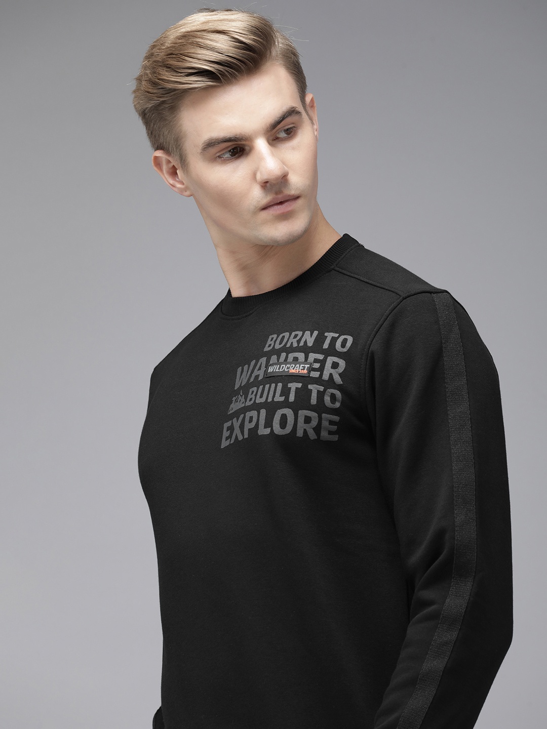 

Wildcraft Typography Printed Pullover Sweatshirt, Black