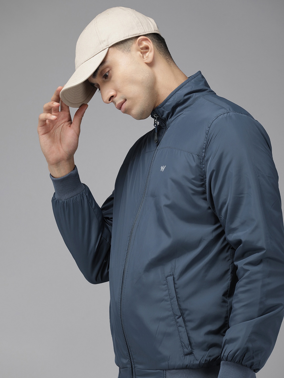 

Wildcraft Solid Lightweight Trekking Bomber Jacket, Navy blue