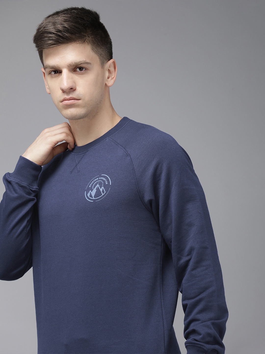 Wildcraft Brand Logo Printed Pullover Sweatshirt, Blue