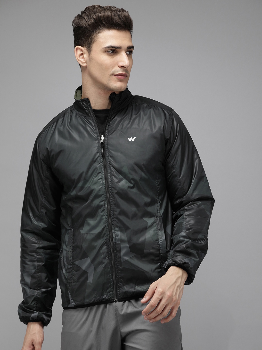 

Wildcraft Reversible Quilted Jacket, Black