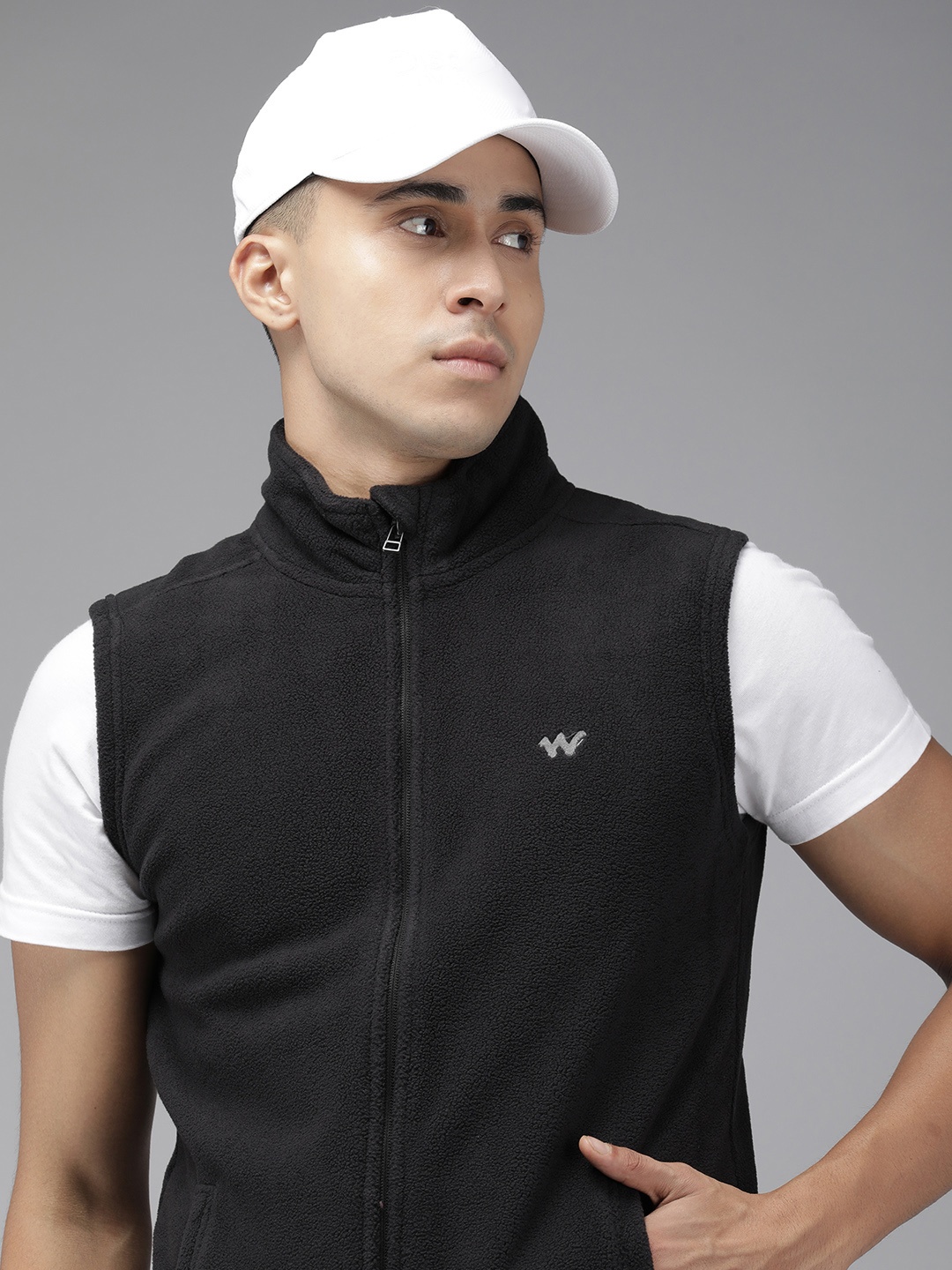 

Wildcraft Solid Water Resistant Vest Tailored Jacket, Black