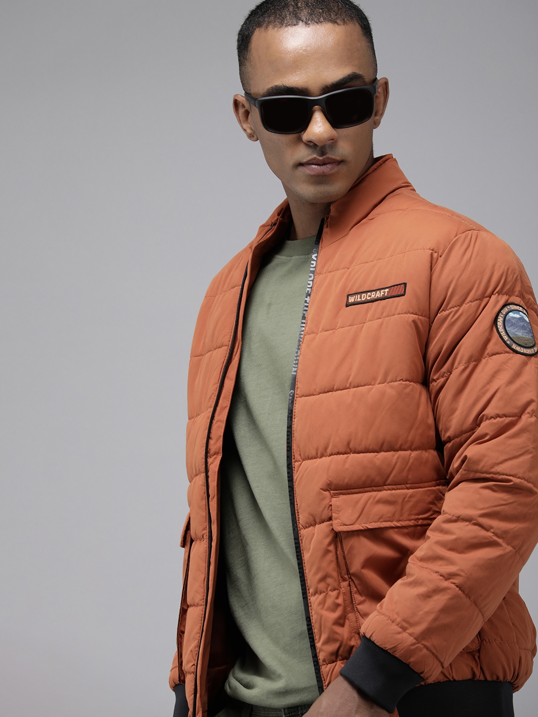 

Wildcraft Water Resistant Anti Odour Bomber Jacket, Rust