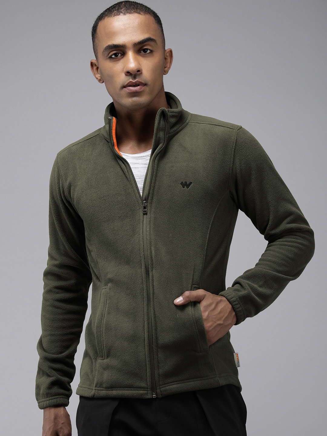 

Wildcraft Fleece Water Resistant Anti Odour Sporty Jacket, Olive