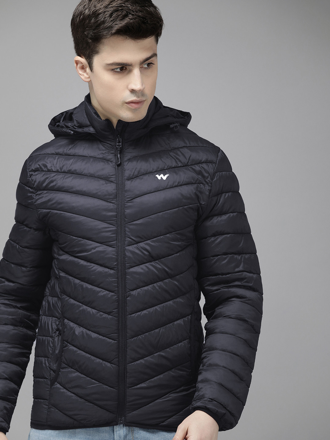 

Wildcraft Water Resistant Detachable Hood Heat Lock Husky Padded Jacket, Black